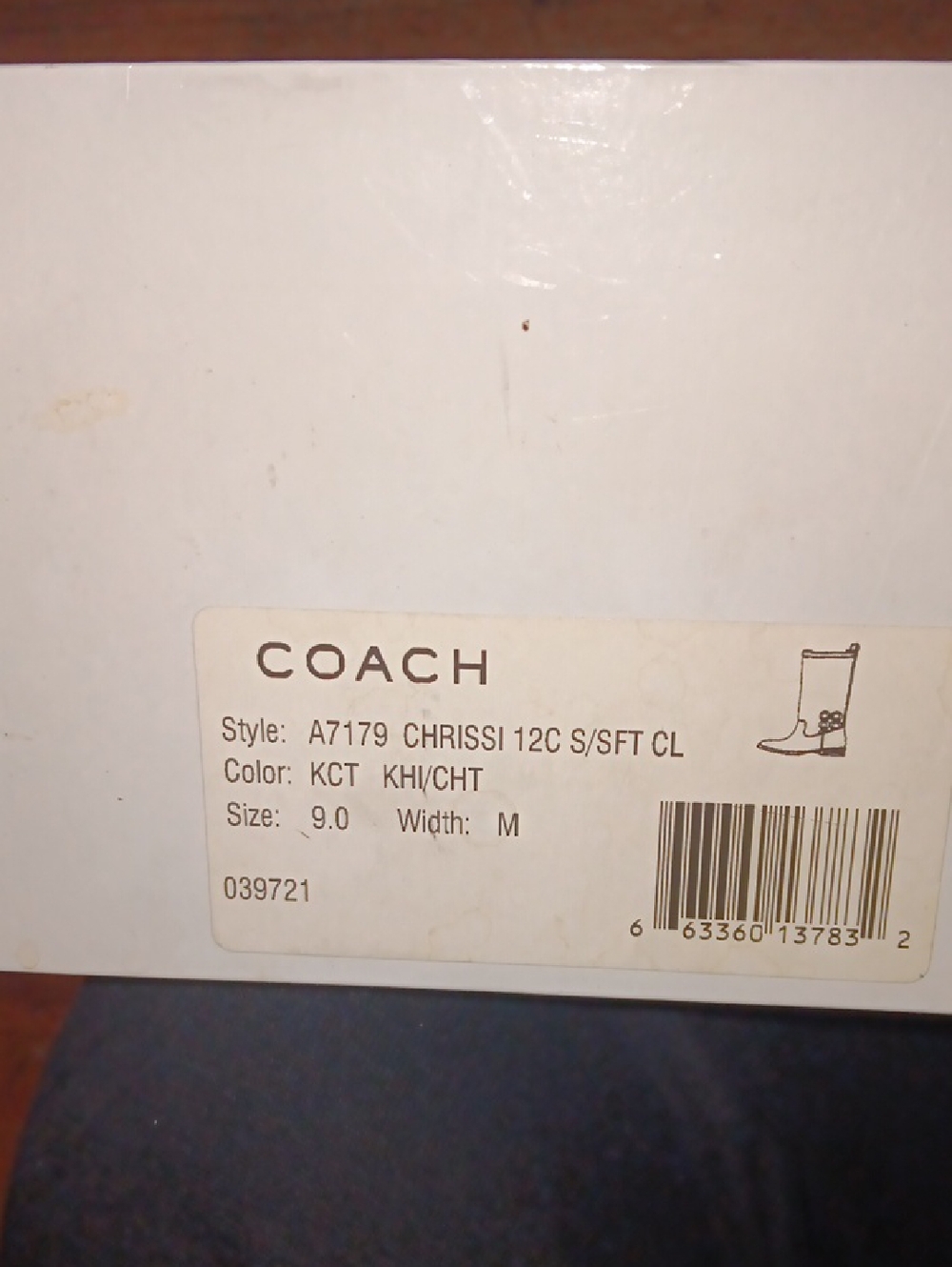Coach Khaki/Chestnut Signature Boot - Picture 6 of 6